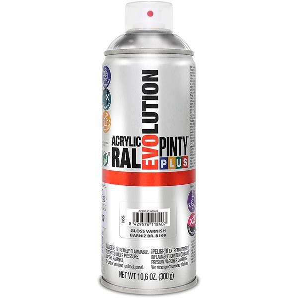 PINTURA SPRAY BARNIZ INCOLORO BRILLANTE 520cc. PINTY PLUS