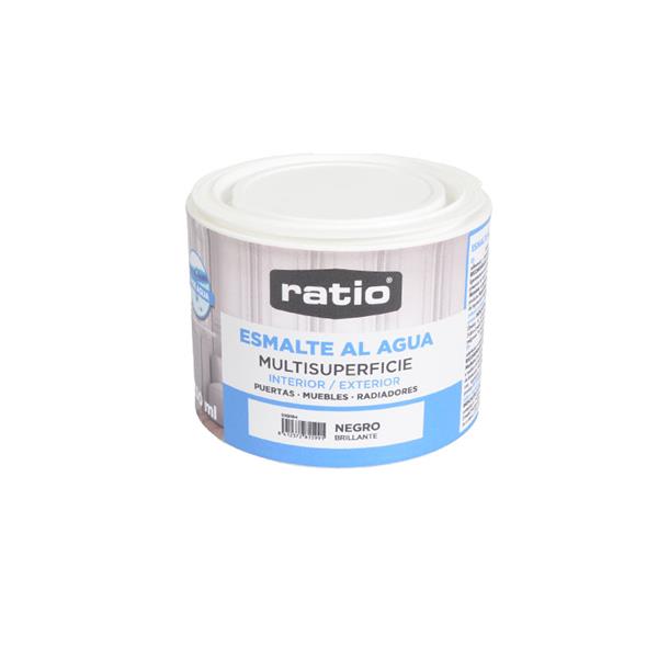 Esmalte acrilico multisuperficie ratio brillante negro 250 ml.