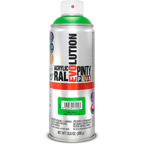 PINTURA SPRAY VERDE RAL.6018 520CC. PINTY PLUS