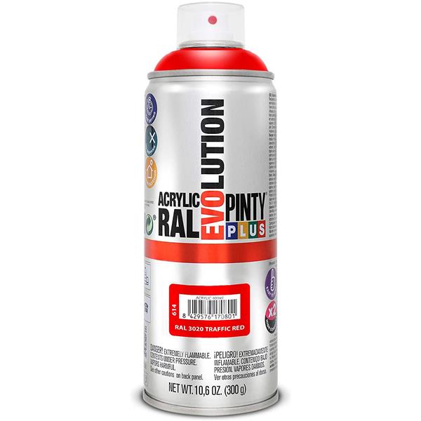 PINTURA SPRAY ROJO RAL.3020 520CC. PINTY PLUS