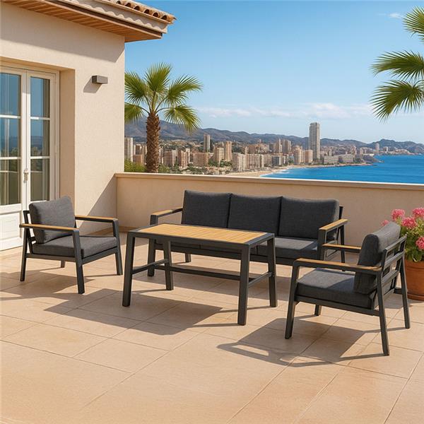 CONJUNTO MUEBLE JARD&Iacute;N 4PCS AUTANA