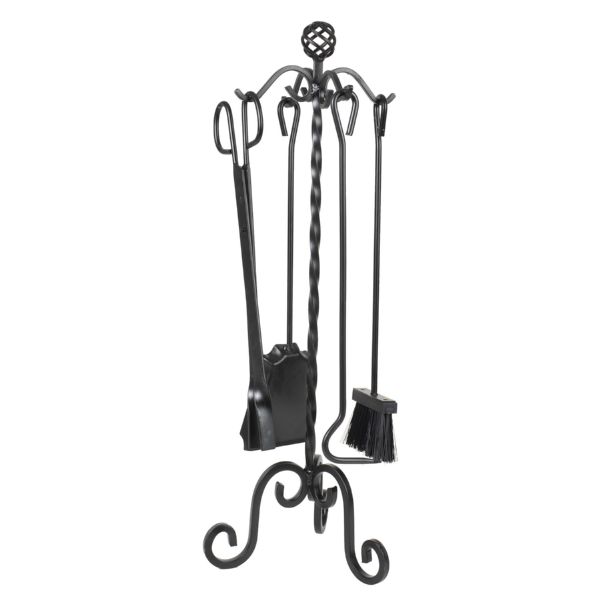 Juego accesorios chimenea. Mod. Gaud&iacute;. 4 piezas.